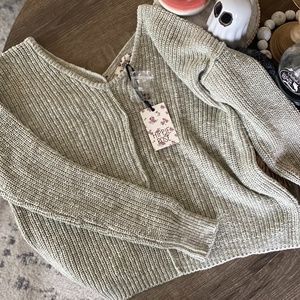 Hippie Rose Cropped Knitted Sweater